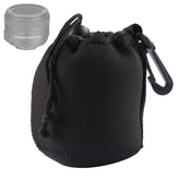Neoprene SLR Camera Lens Carrying Bag Pouch Bag with Carabiner, Size: 8x10cm